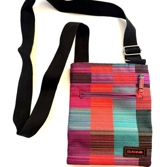 Dakine Handbags - Dakine Jive Crossbody Plaid Red Teal Green Purple Bag Adjustable Strap Black